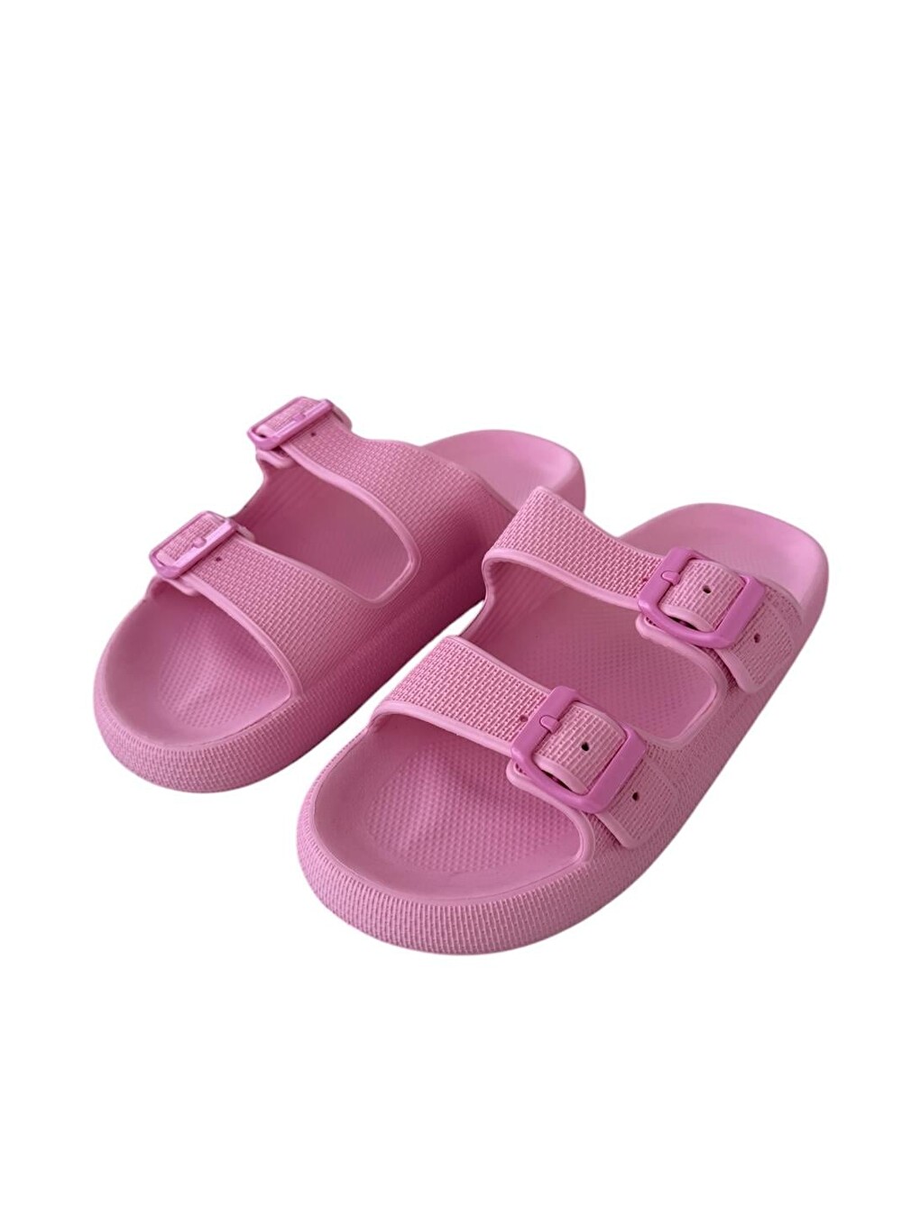 Unisex Çift Tokalı Medikal Hafif Eva Terlik Pembe-3