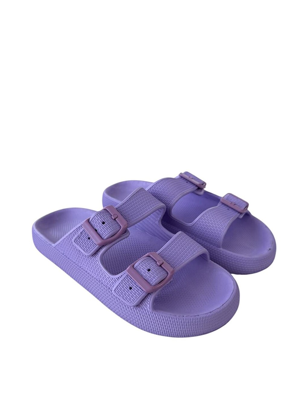 Unisex Çift Tokalı Medikal Hafif Eva Terlik Lila-2
