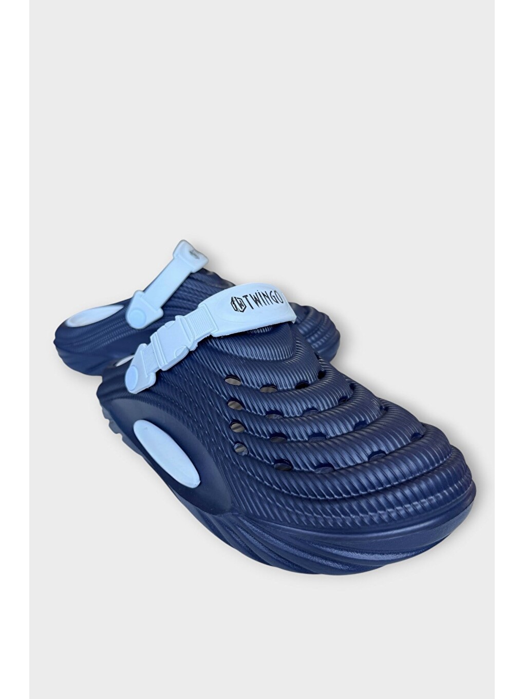 Hasır Desenli Unisex Sabo Terlik Lacivert-1