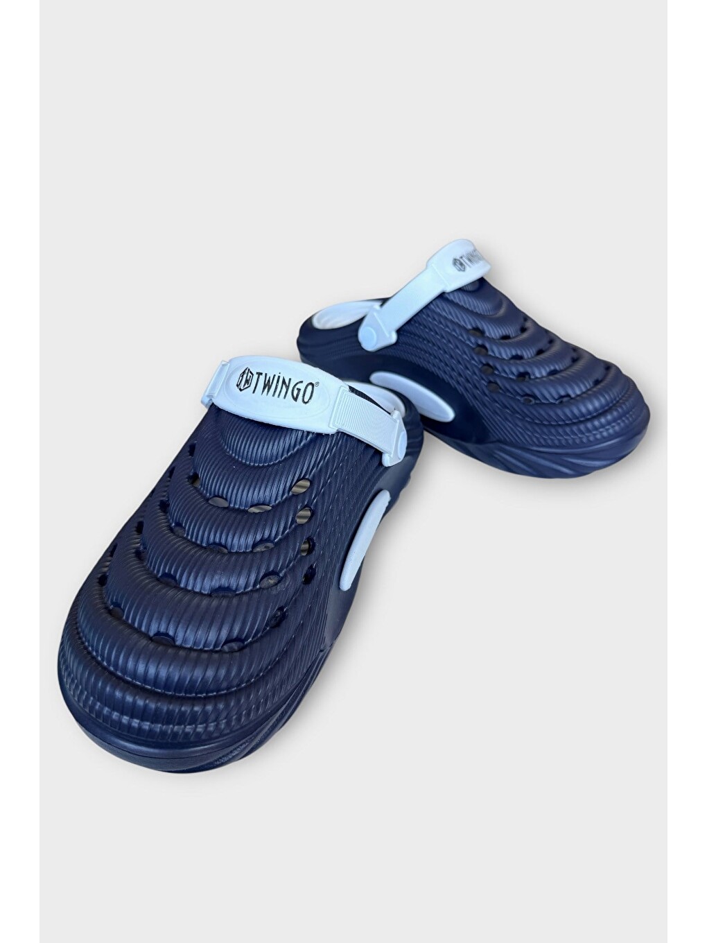 Hasır Desenli Unisex Sabo Terlik Lacivert-2