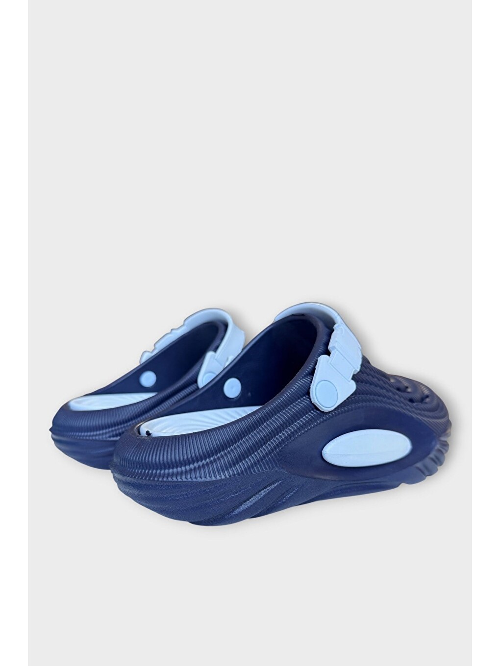 Hasır Desenli Unisex Sabo Terlik Lacivert-3