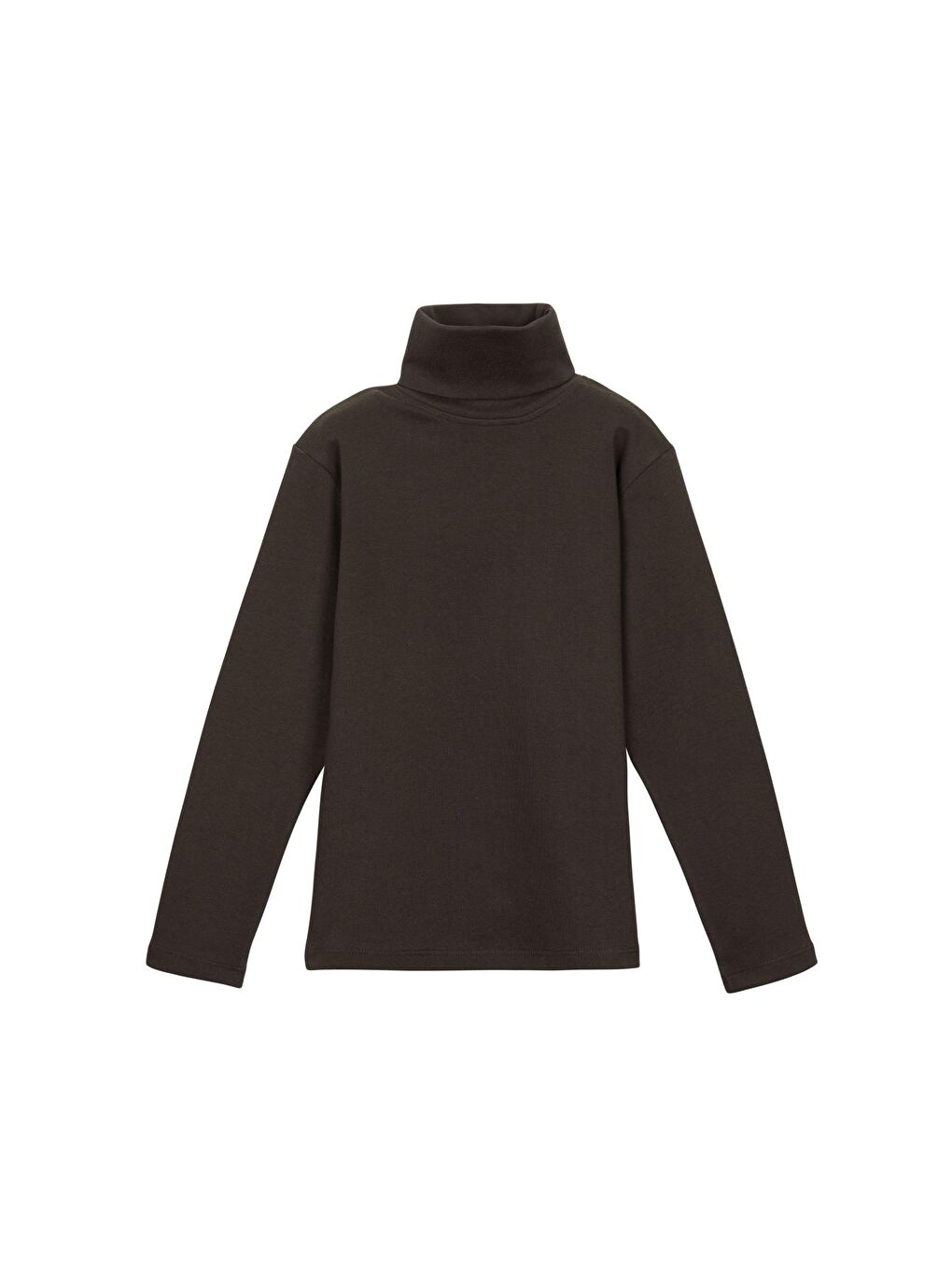 Kahverengi Kız Çocuk Tam Balıkçı Uzun Kol Tişört