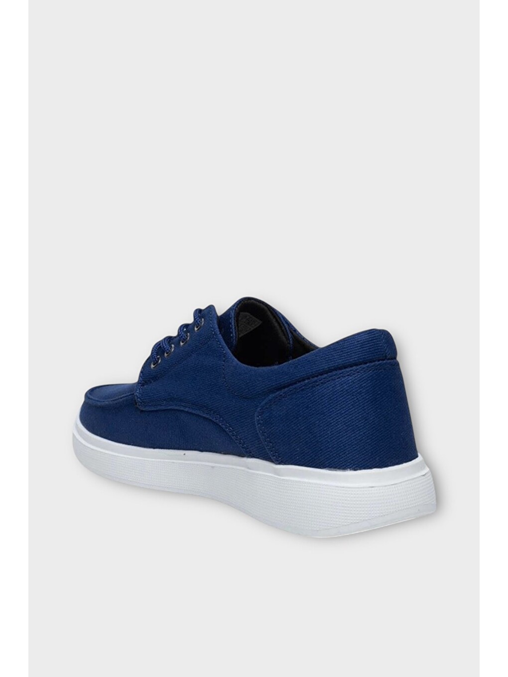 Erkek Keten Gabardin Kumaş Günlük Sneaker Ayakkabı Lacivert-4