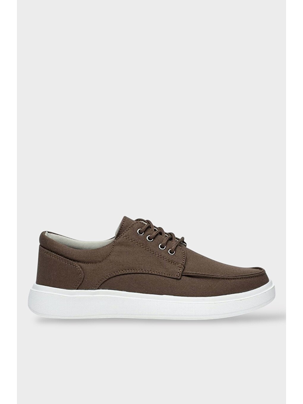 Erkek Keten Gabardin Kumaş Günlük Sneaker Ayakkabı Kahverengi
