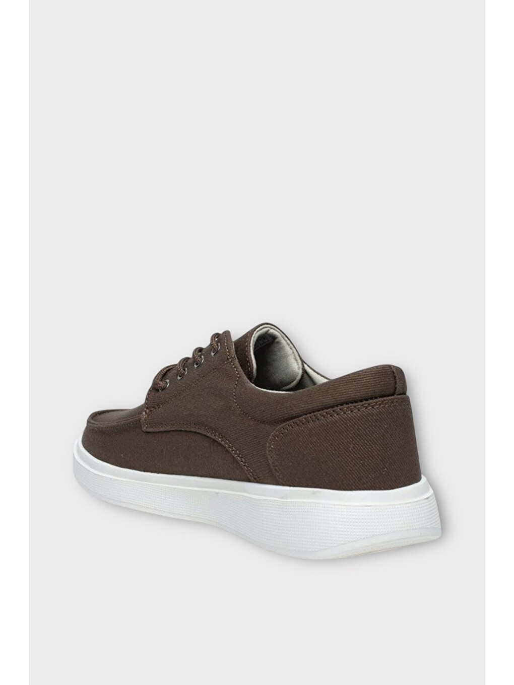 Erkek Keten Gabardin Kumaş Günlük Sneaker Ayakkabı Kahverengi-2