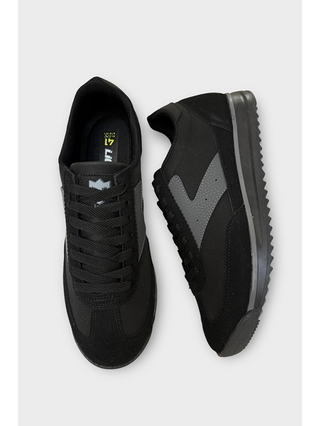 Erkek Günlük Hafif Rahat Taban Sneaker Ayakkabı Siyah-10