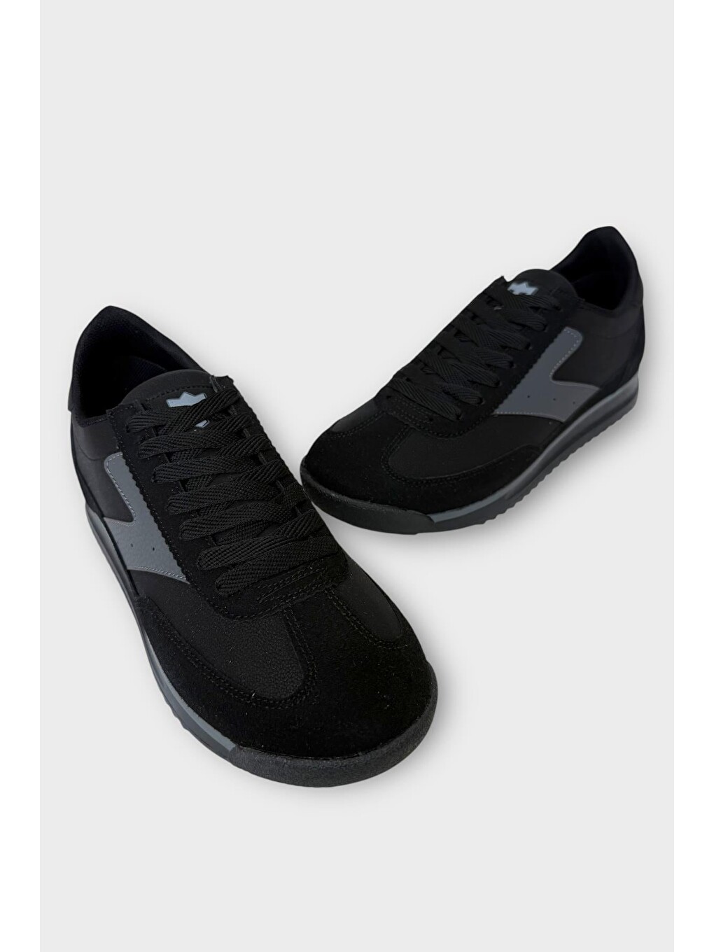 Erkek Günlük Hafif Rahat Taban Sneaker Ayakkabı Siyah-4