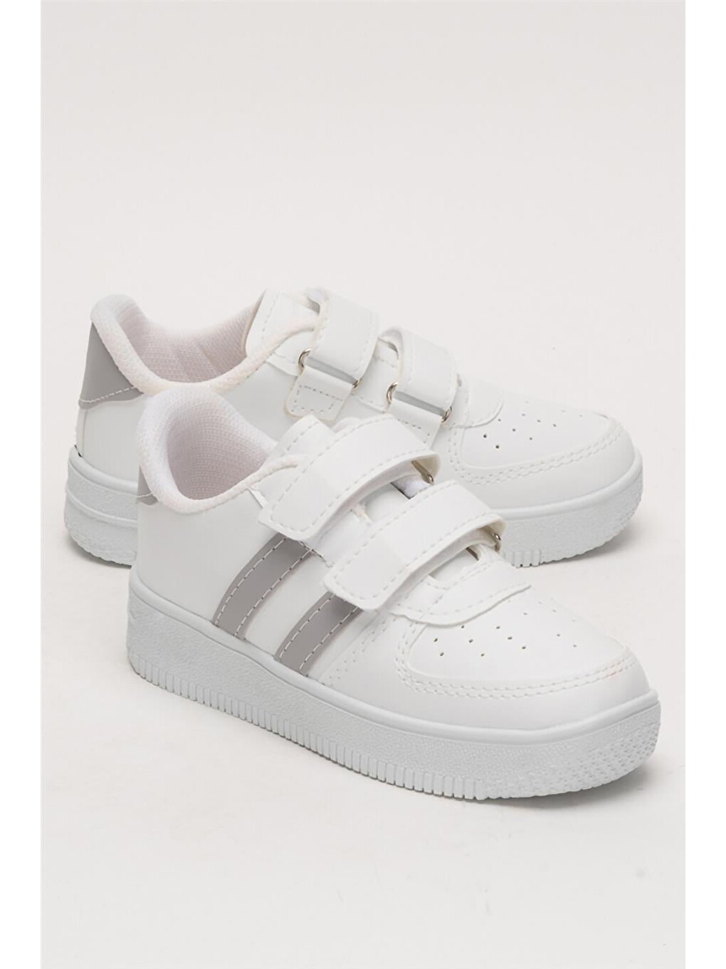 Çocuk Sneaker Spor Ayakkabı Beyaz - Füme-1