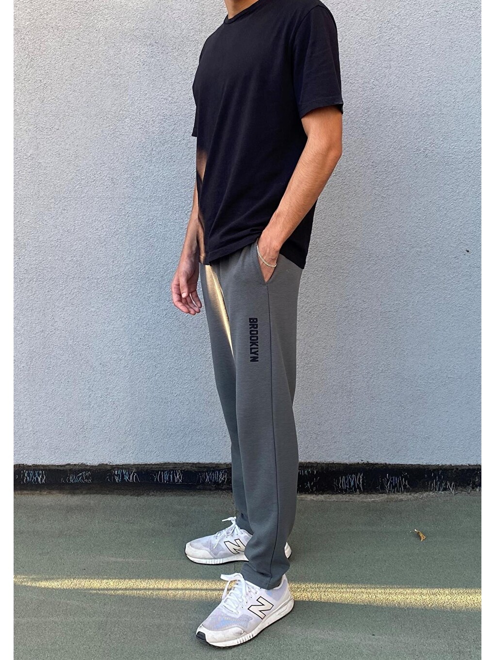 Haki Erkek Regular Fit Broklyn Baskılı Jogger Eşofman Altı Spr 205