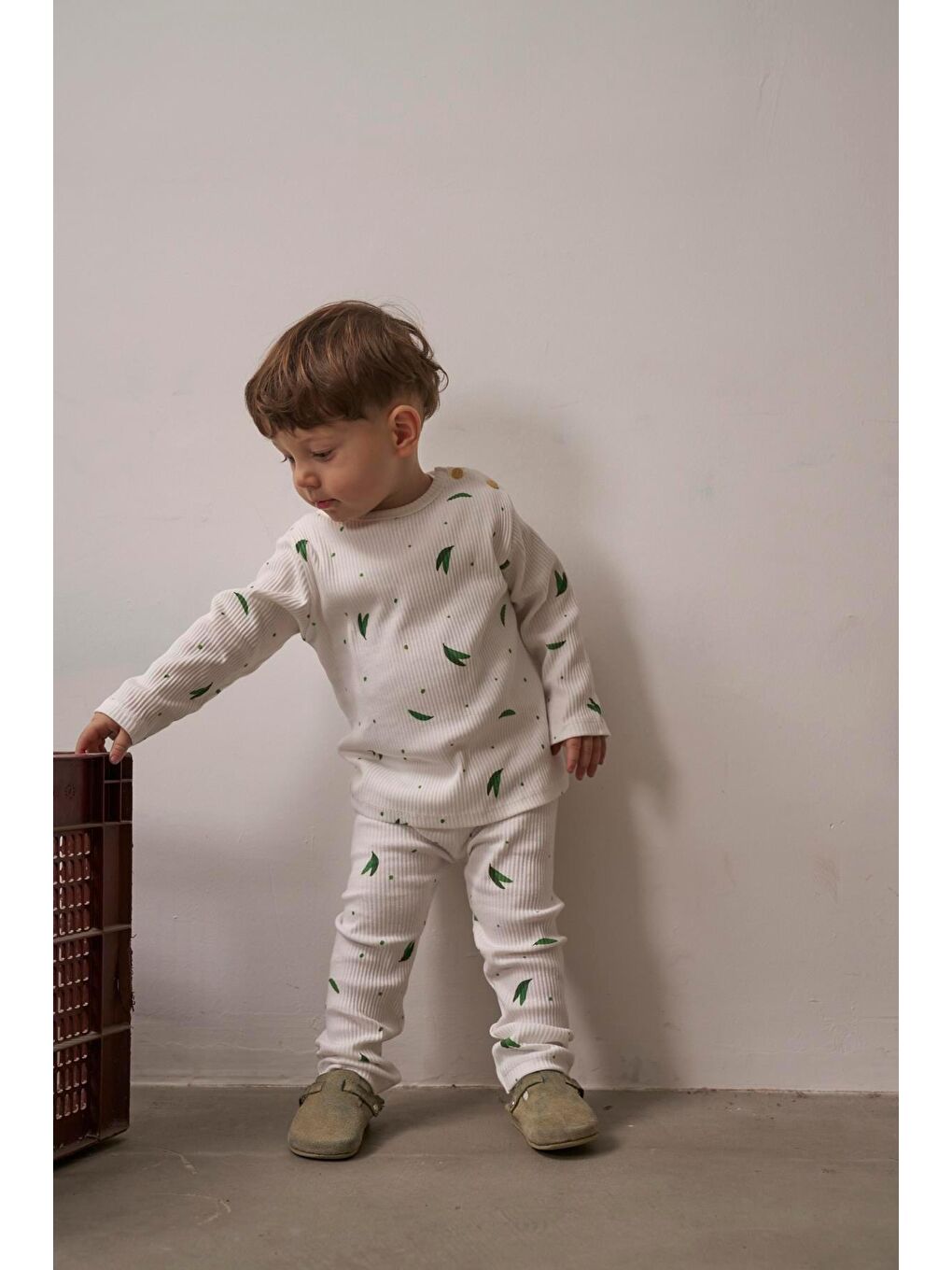 Ekru Sweet Pea Bebek Alt Üst Takım-7