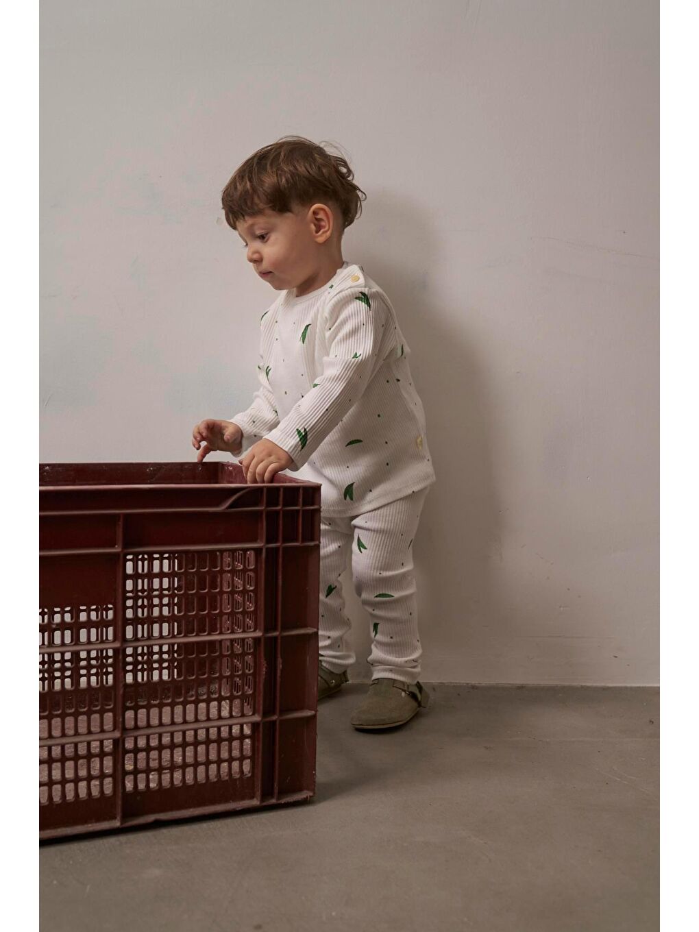 Ekru Sweet Pea Bebek Alt Üst Takım-8