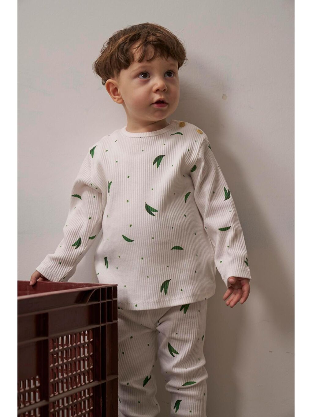 Ekru Sweet Pea Bebek Alt Üst Takım-9