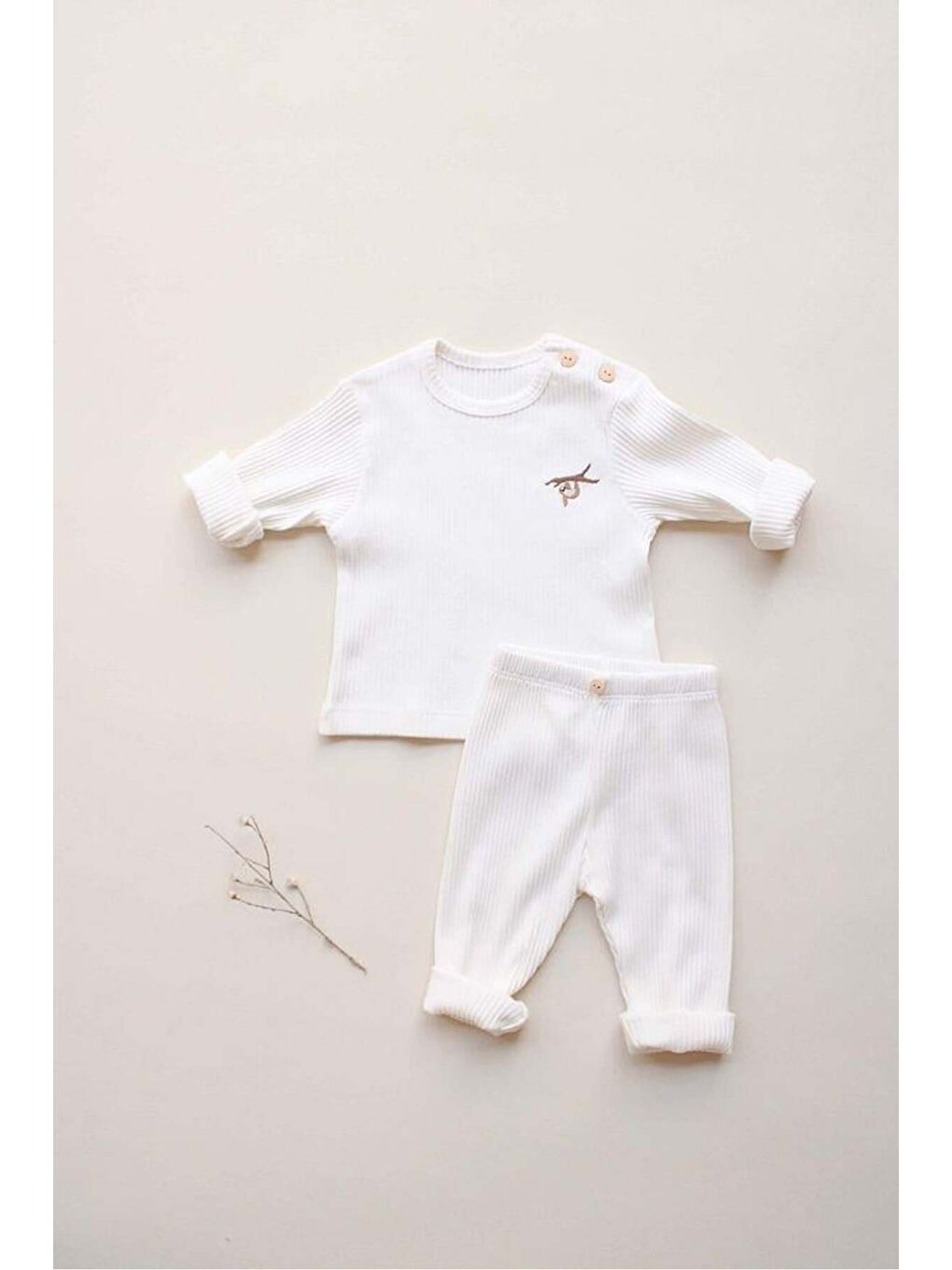 Sloth Beyaz Alt Üst Takım-6