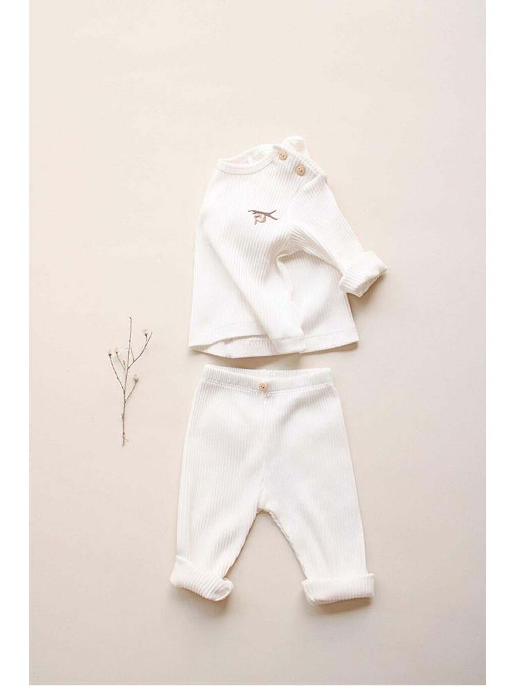 Sloth Beyaz Alt Üst Takım-7