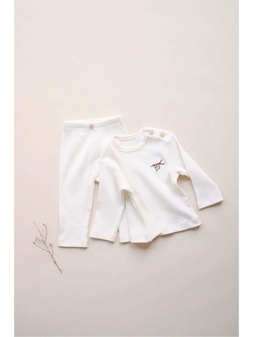 Sloth Beyaz Alt Üst Takım-8