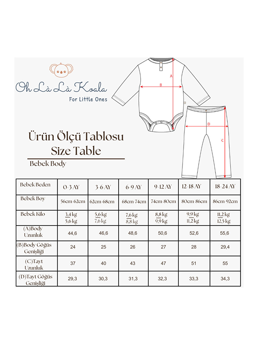 Ekru Kiraz Nakışlı Mona Serisi Uzun Kollu Body Tayt Set-3