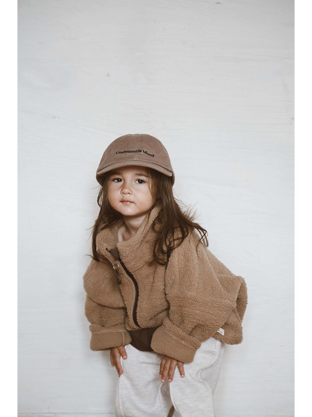 Kahverengi Sütlü Kahve Wellsoft Yarım Fermuar Çocuk Mont 1-6 Yaş-4