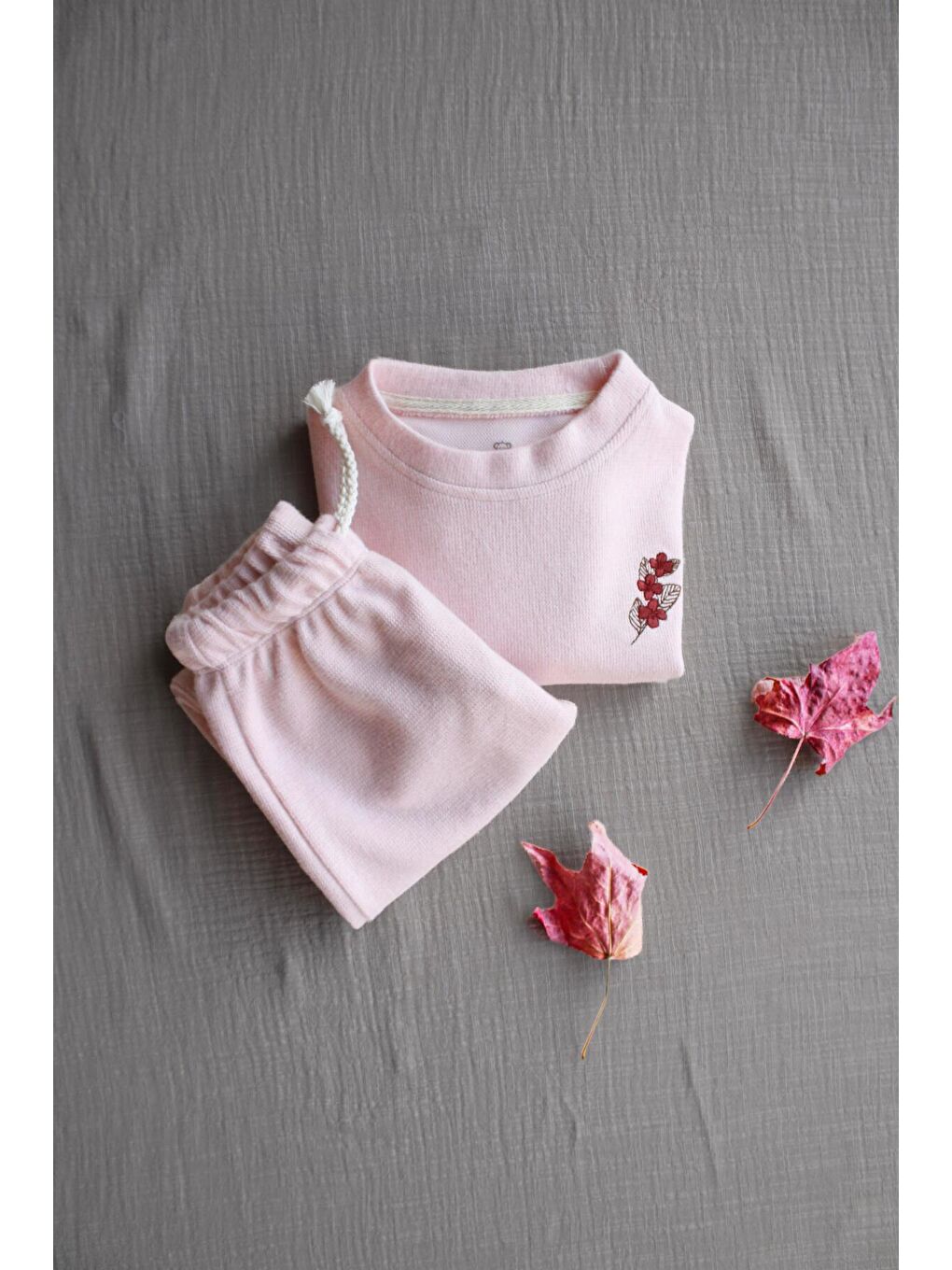 Pembe Pudra Pastel Soft Touch Alt Üst Takım-5