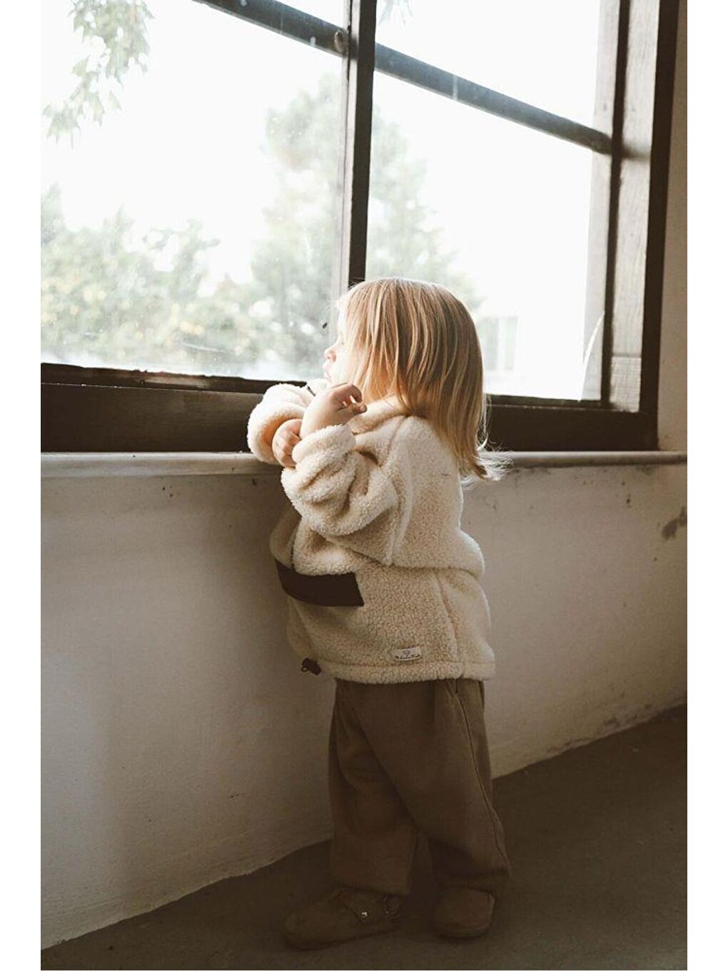 Bej Wellsoft Yarım Fermuar Çocuk Mont 1-6 Yaş-2