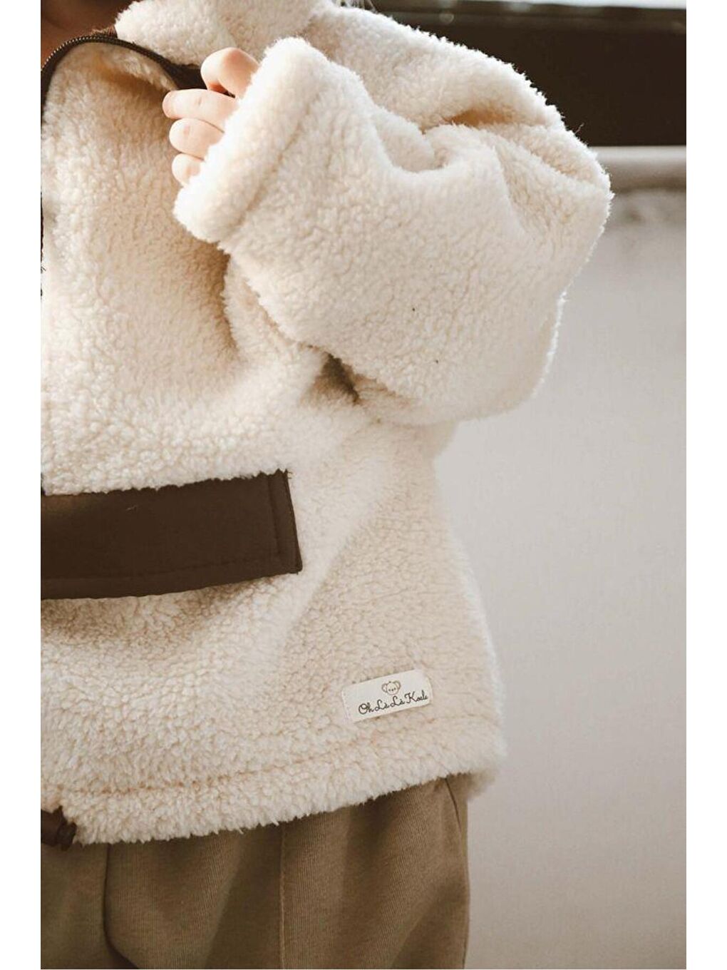 Bej Wellsoft Yarım Fermuar Çocuk Mont 1-6 Yaş-4