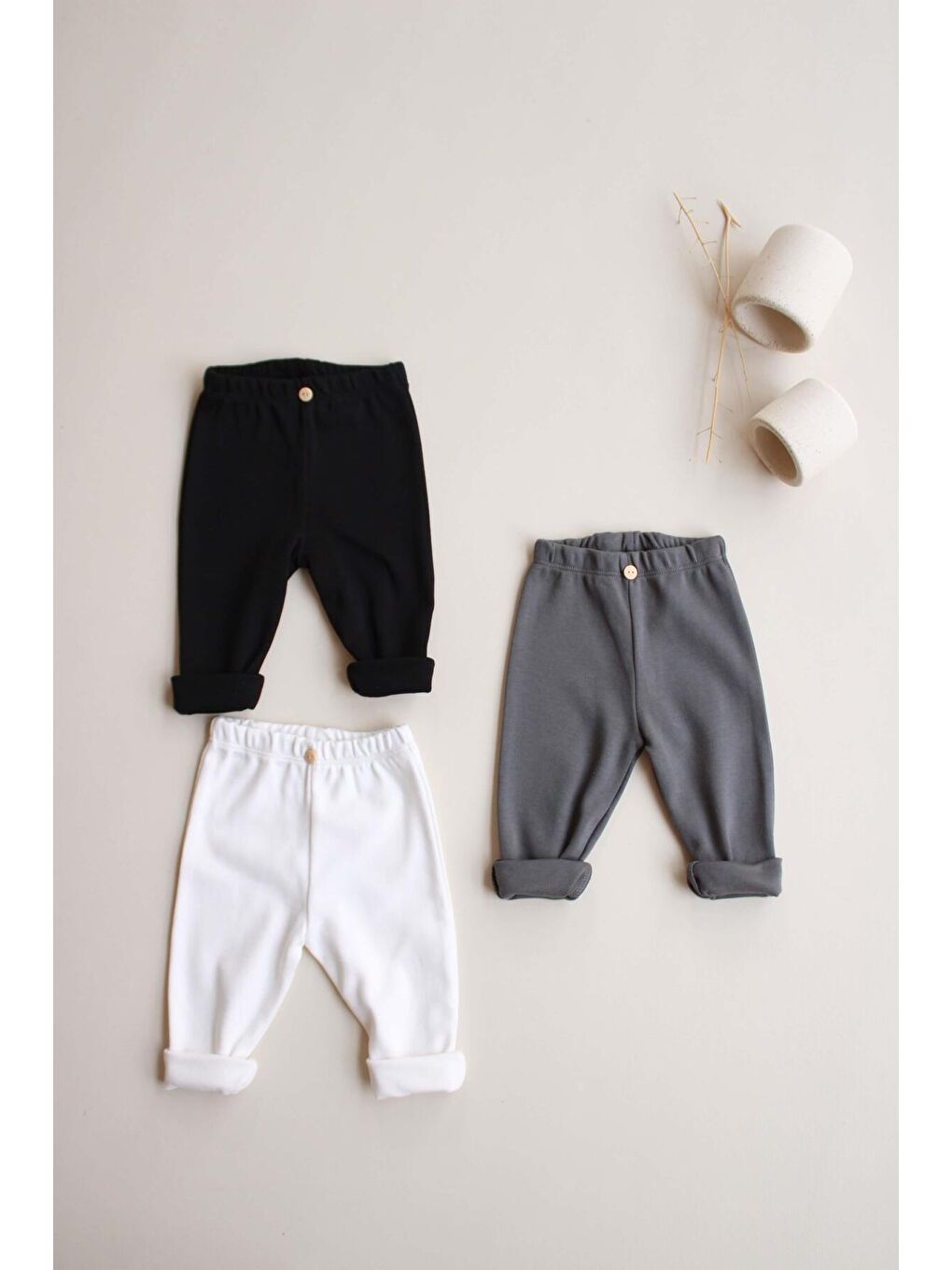 Siyah 3lü Penye Bebek Tayt Model 7-2