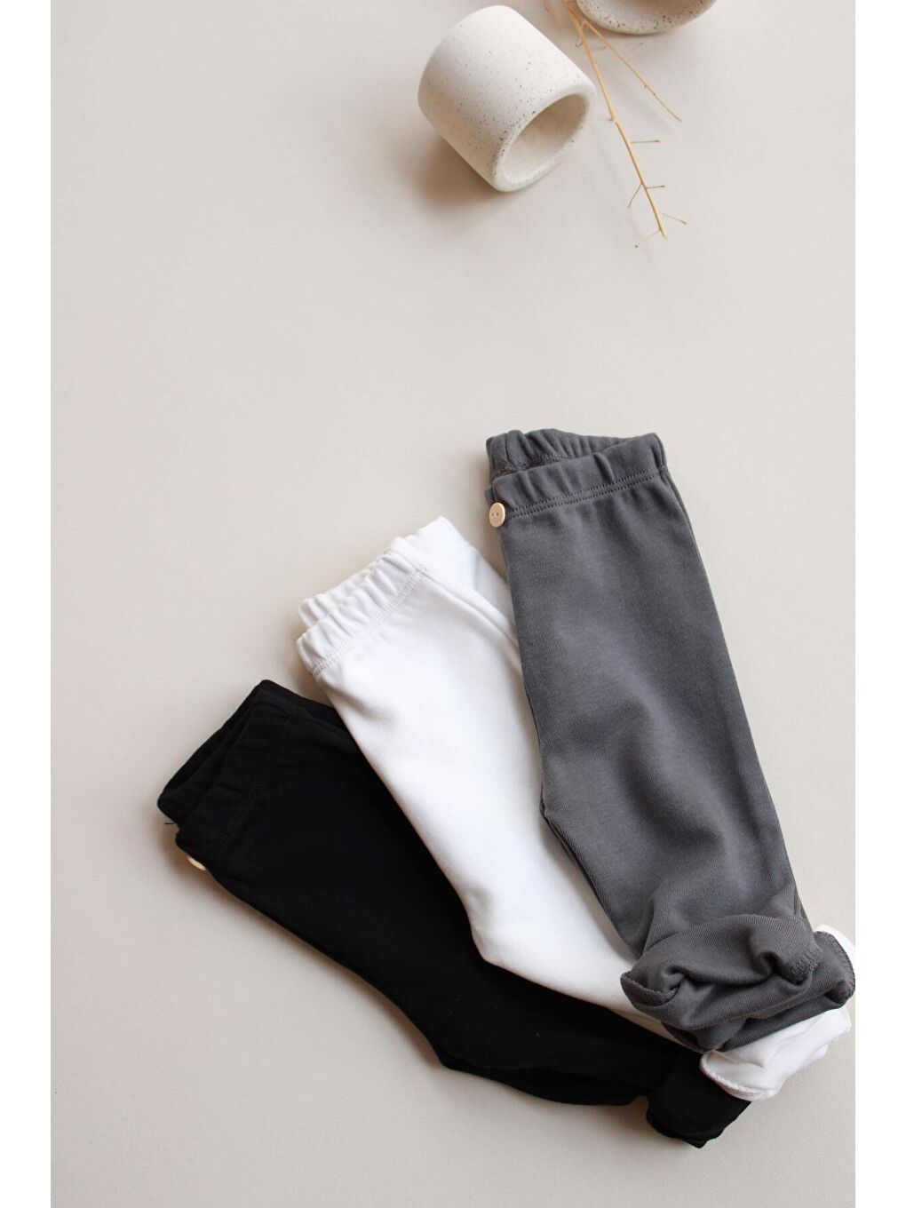 Siyah 3lü Penye Bebek Tayt Model 7-4