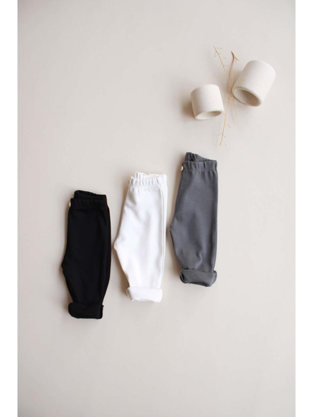 Siyah 3lü Penye Bebek Tayt Model 7-5