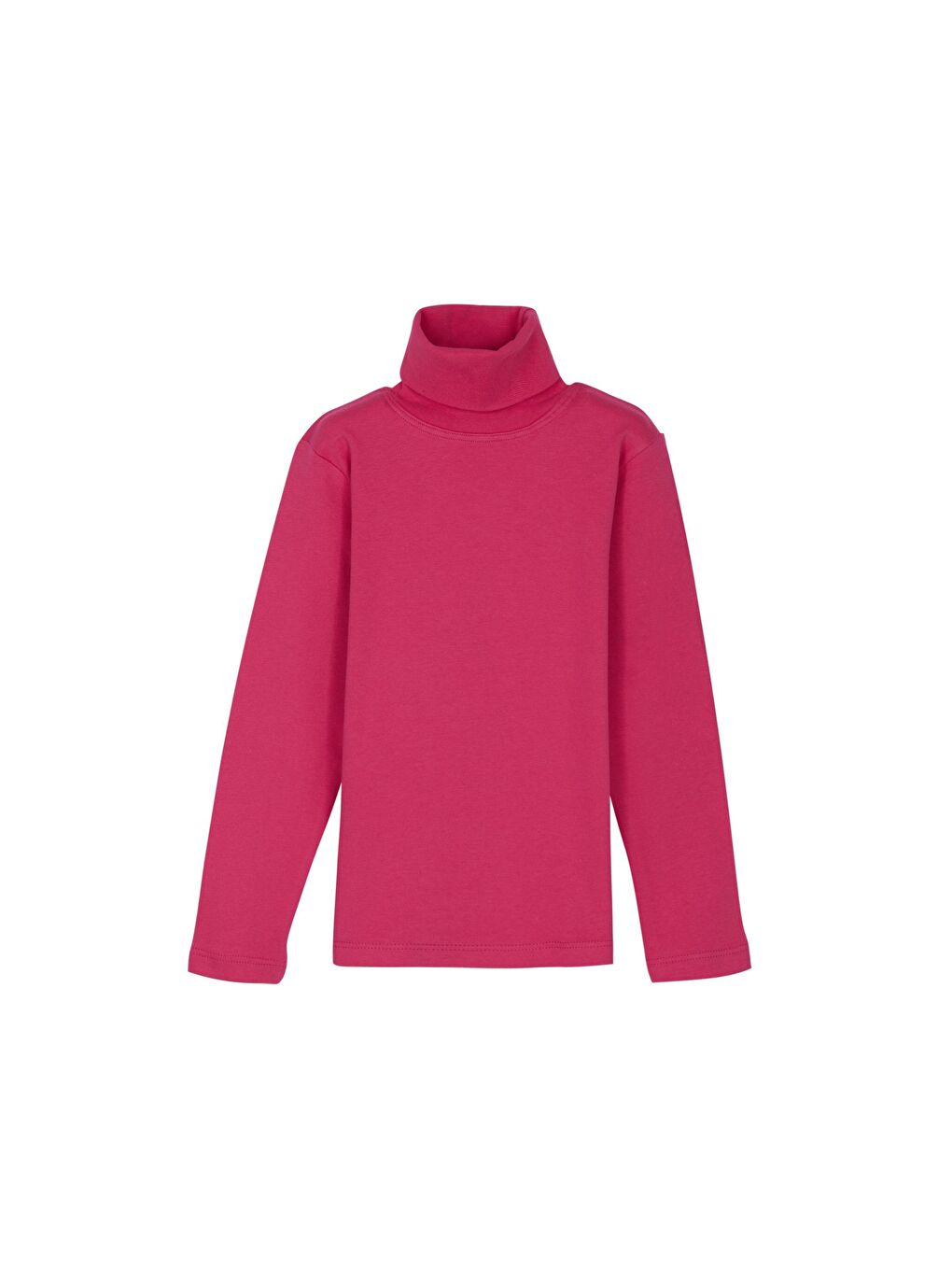 Fuşya Kız Çocuk Tam Balıkçı Uzun Kol Tişört