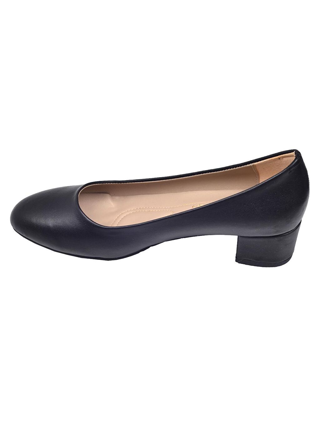 Siyah Cilt Büyük Numara 3 Cm Topuklu Kadın Ayakkabı Alens 401-1