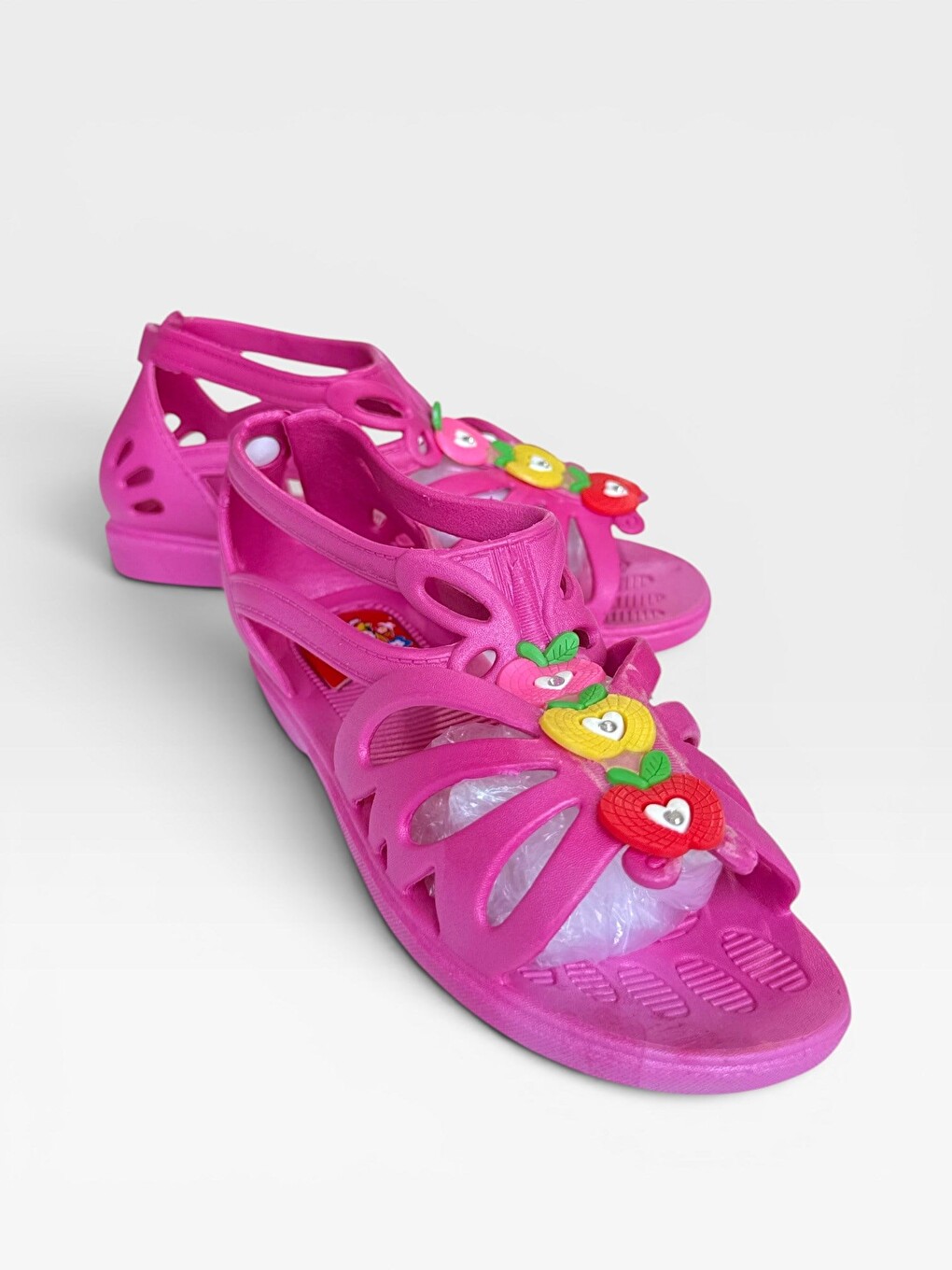Günlük Rahat Hafif Havuz Plaj Sahil Yazlık Kız Çocuk Sandalet Pembe-4
