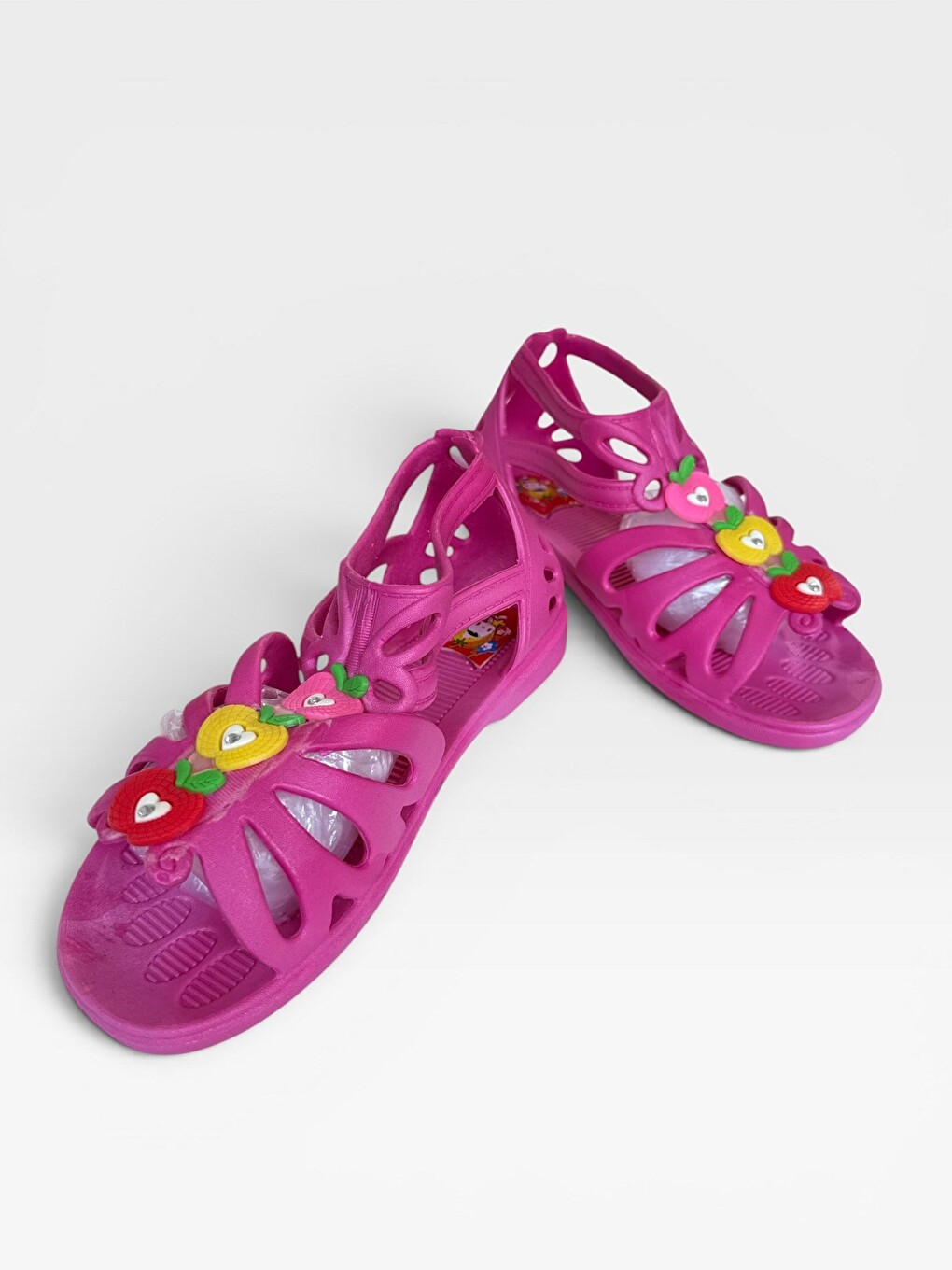 Günlük Rahat Hafif Havuz Plaj Sahil Yazlık Kız Çocuk Sandalet Pembe-7