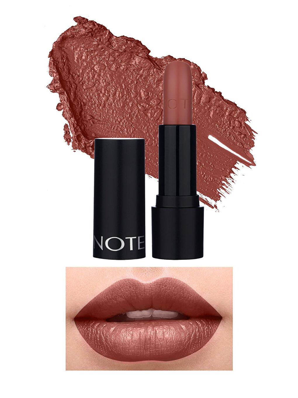 Note Cosmetique Kahverengi Deep Impact Lipstick Kremsi Dokulu Yarı Parlak Ruj 05 Leather Mood - Kahverengi - 1