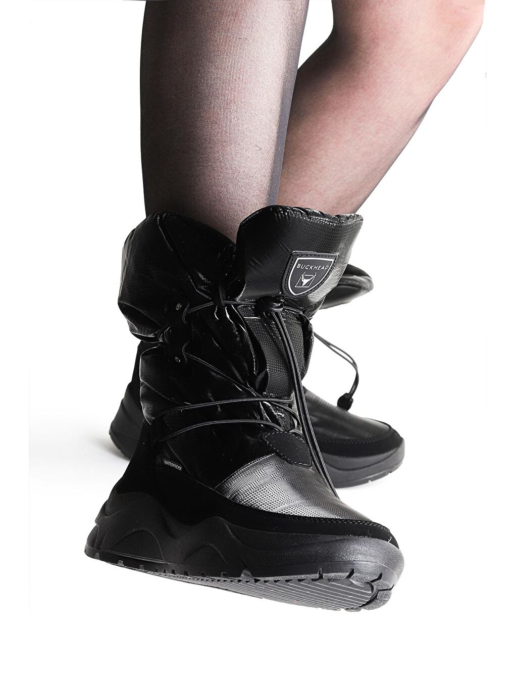 Siyah Kylie Su Geçirmez Kadın Kar Botu Ayakkabı 1117-1