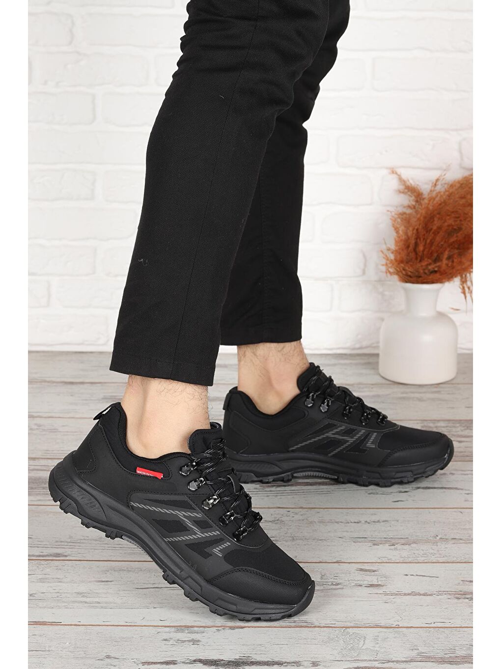 Siyah 2010 Su İtici  Erkek Bot Ayakkabı