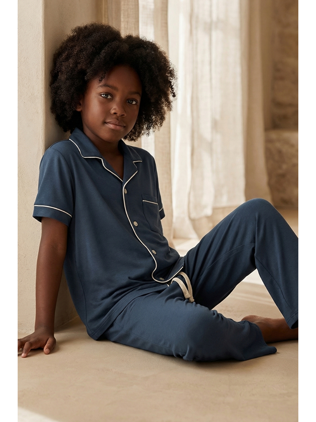 Lacivert Erkek Çocuk Silver Pijama Takımı-4