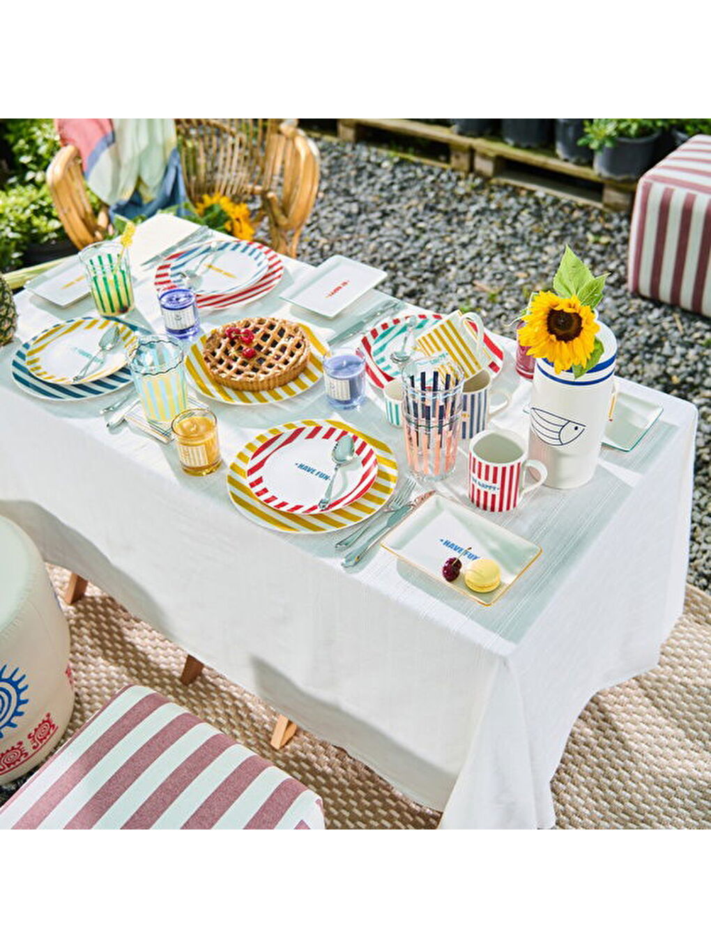 Soft Granny Masa Örtüsü - Beyaz - 140x200 cm-3