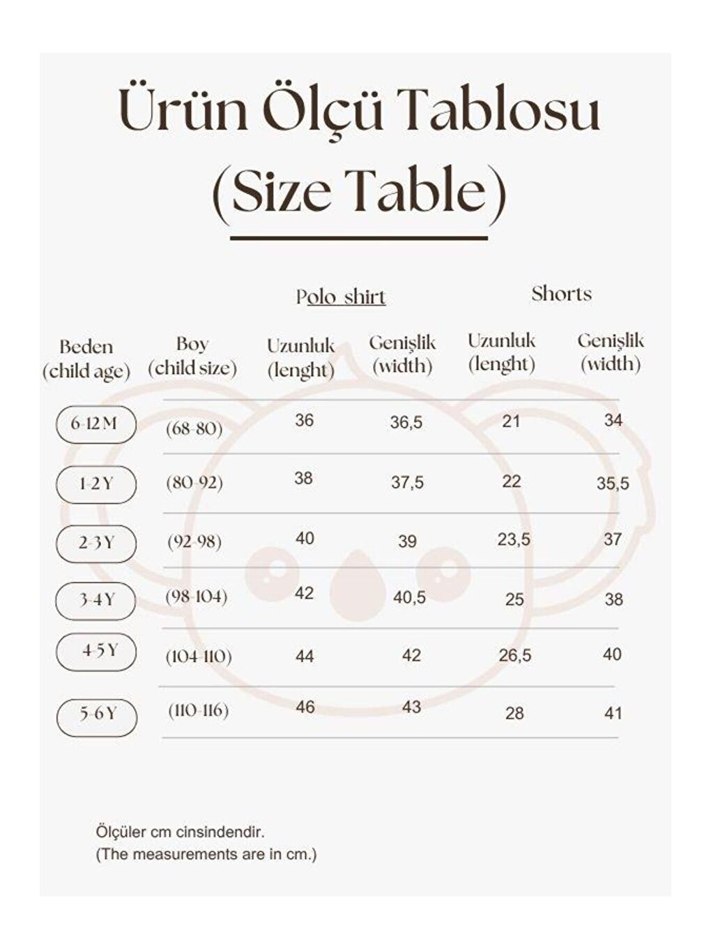 Bej Batik Desenli Kalp Nakışlı Şortlu Takım-4