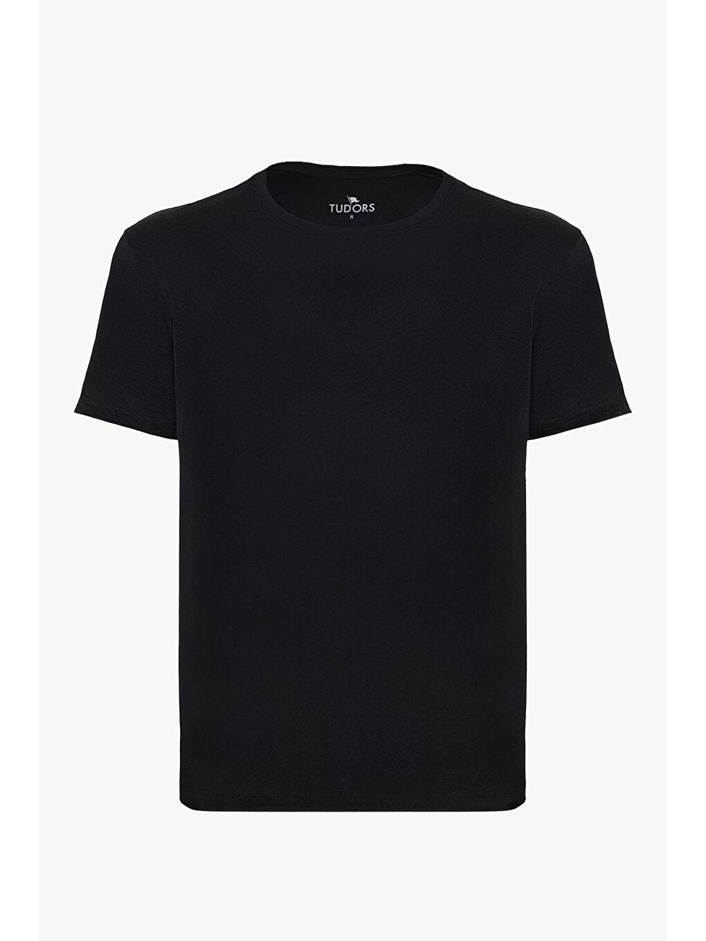 Unisex Slim Fit Dar Kesim %100 Pamuk Yumuşak Dokulu Siyah Bisiklet Yaka Büyük Beden Tişört