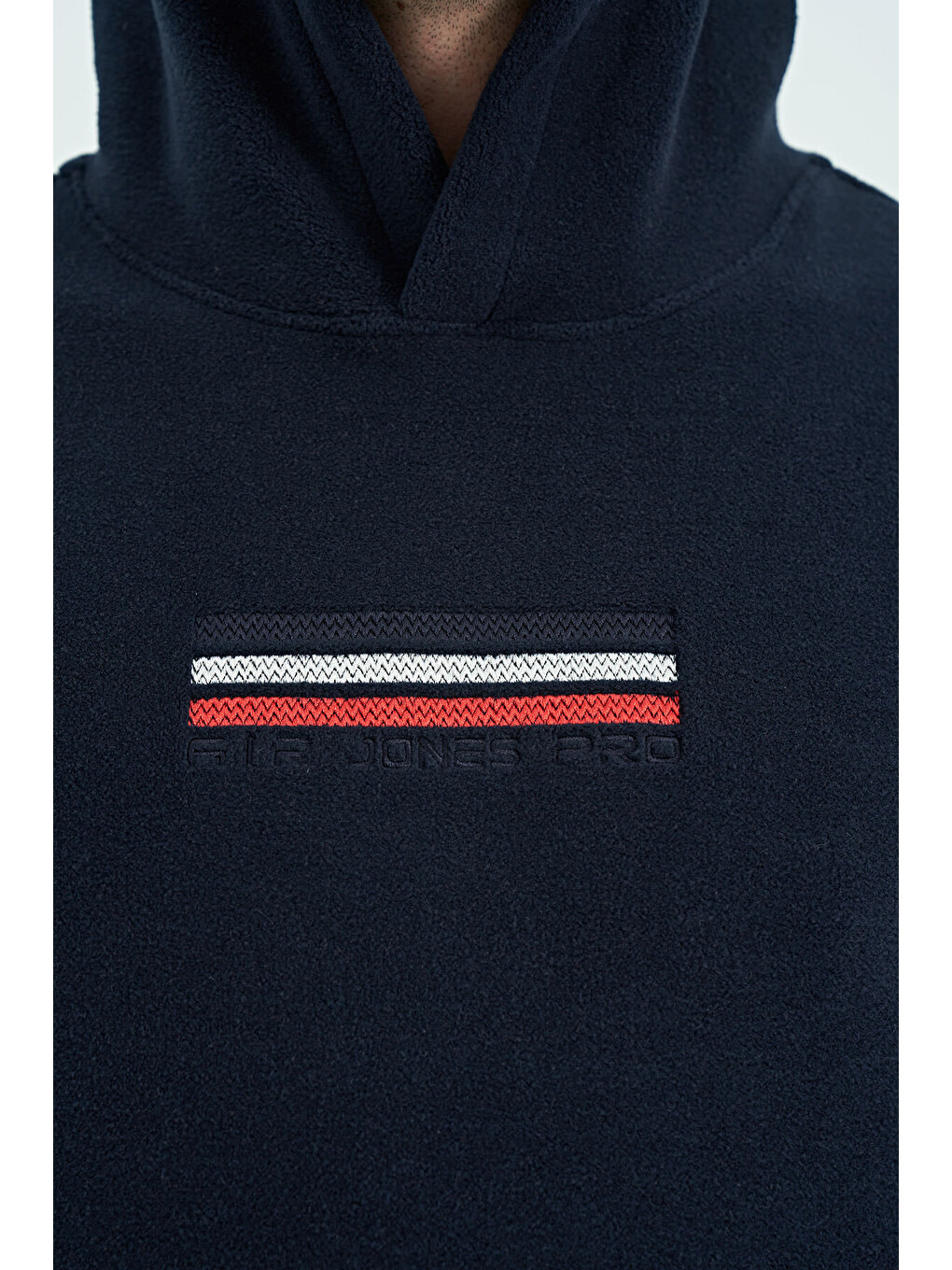 Hern Lacivert Polar Erkek Kapüşonlu Sweatshirt Hoodie - 88301-2