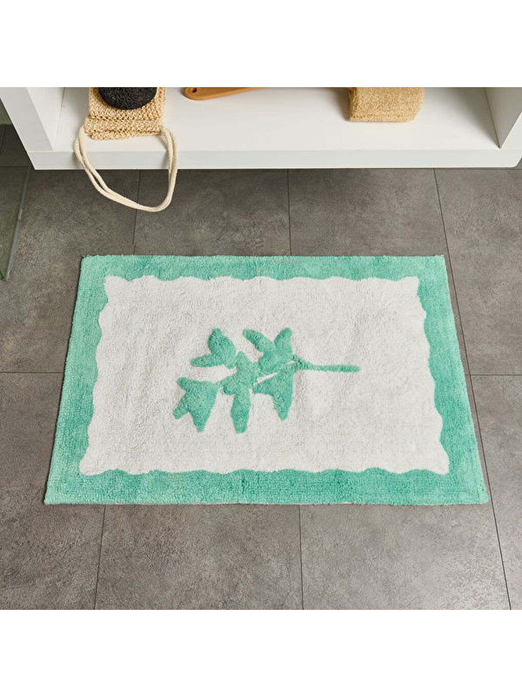 Soft Granny Summer Tufting Banyo Paspası - Beyaz - 60x90 cm