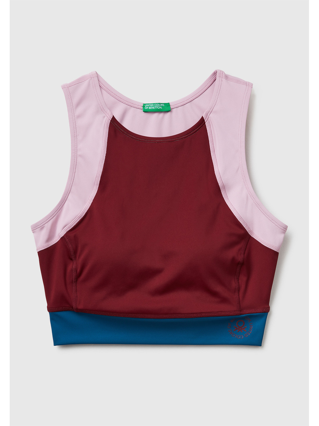 Kadın Bordo Çok Renkli Crop Atlet