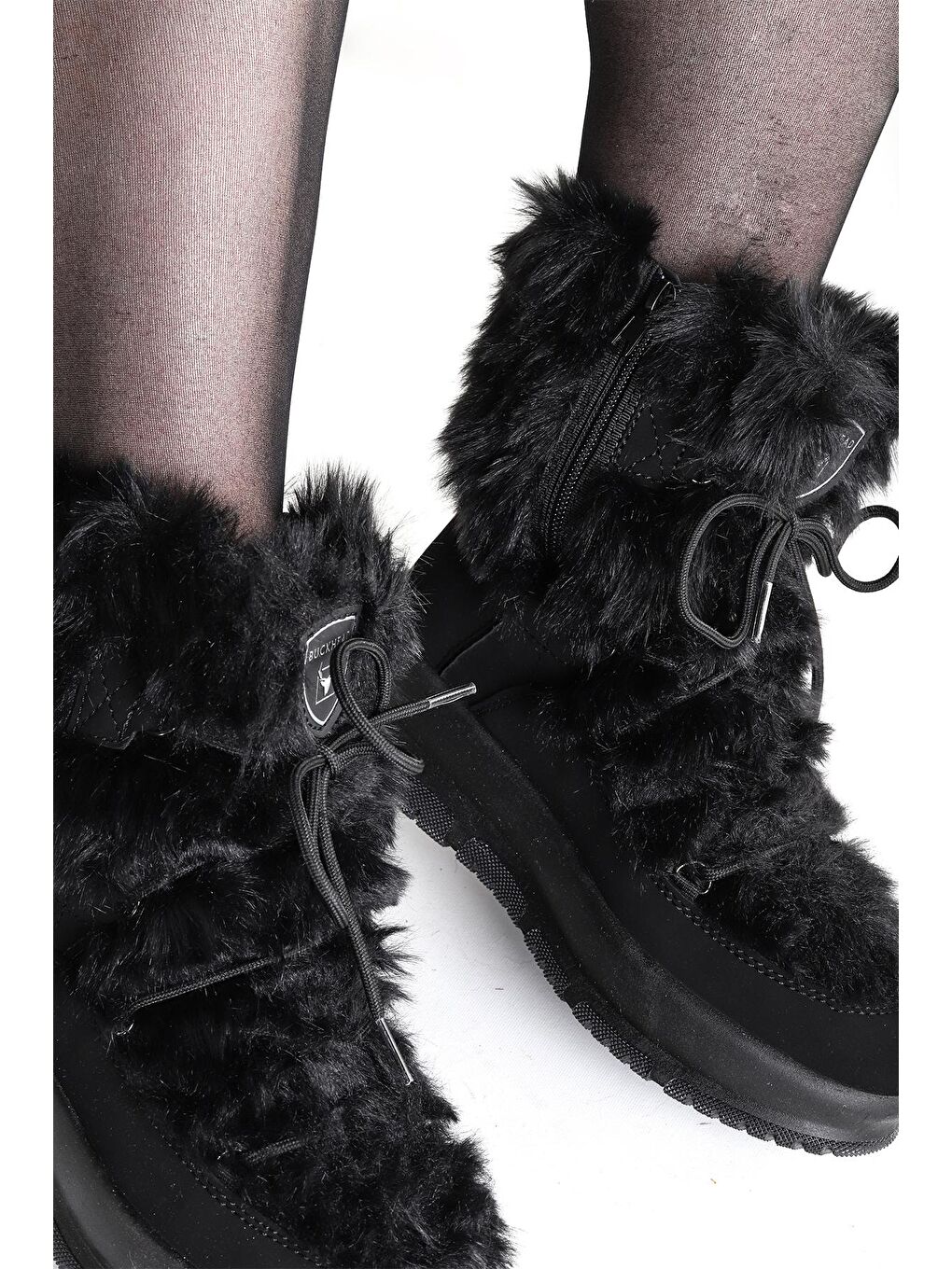 Siyah Irina Su Geçirmez Fermuarlı Kadın Bot Ayakkabı 1111-2