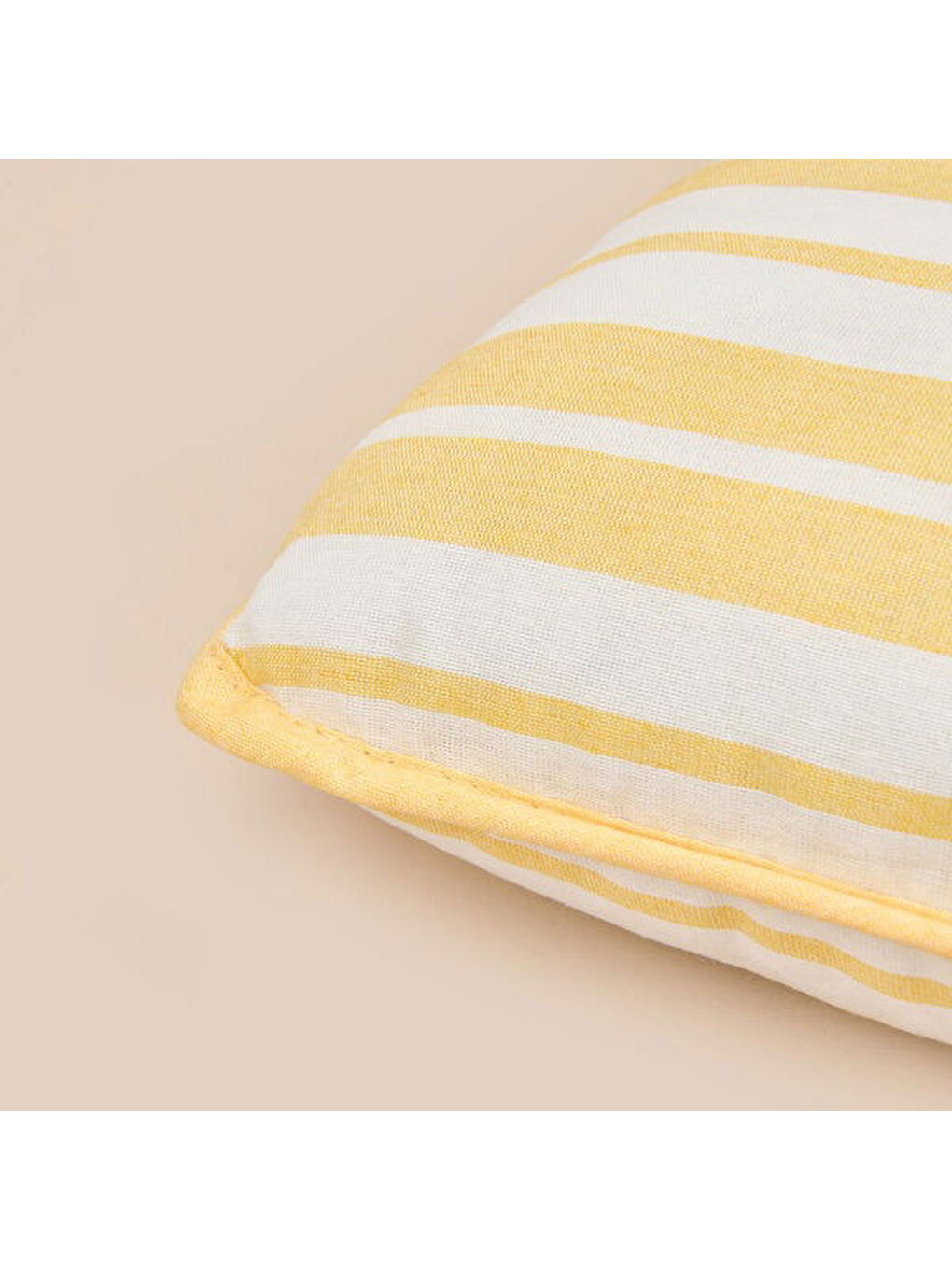 Lila Soft Lime Cello Sandalye Minderi - Ekru / Sarı - 43x43 cm-6