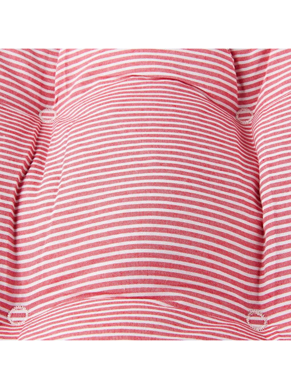 Lila Soft Earthy Hues İnce Çizgili Sandalye Minderi - Ekru / Kırmızı - 43x43 cm-2