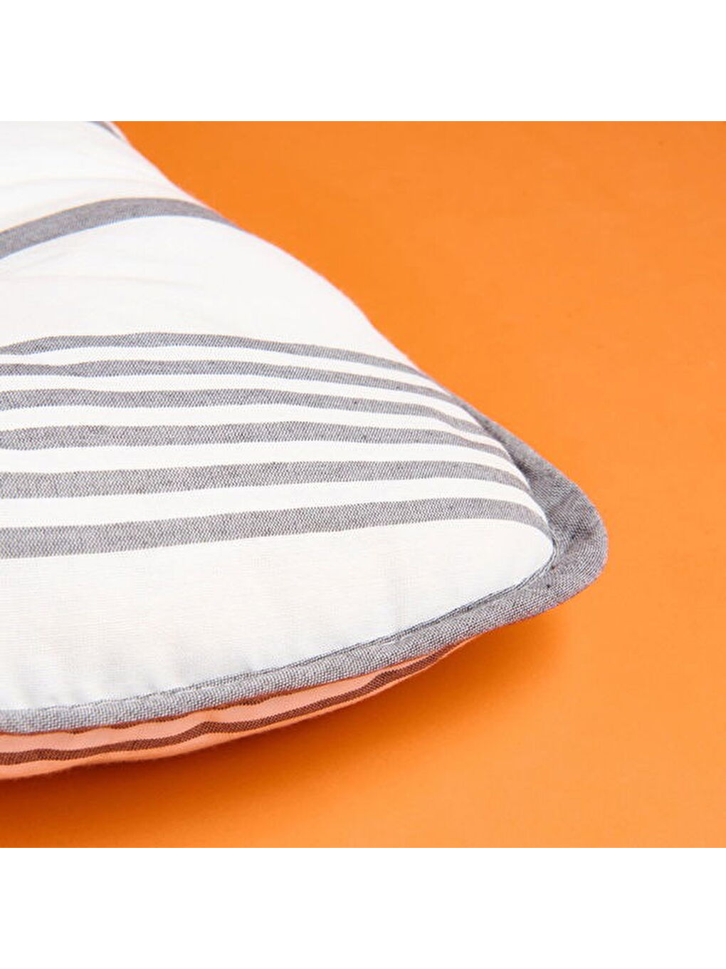 Lila Soft Elegant Curves Kalın Çizgili Sandalye Minderi - Ekru / Siyah - 43x43 cm-2