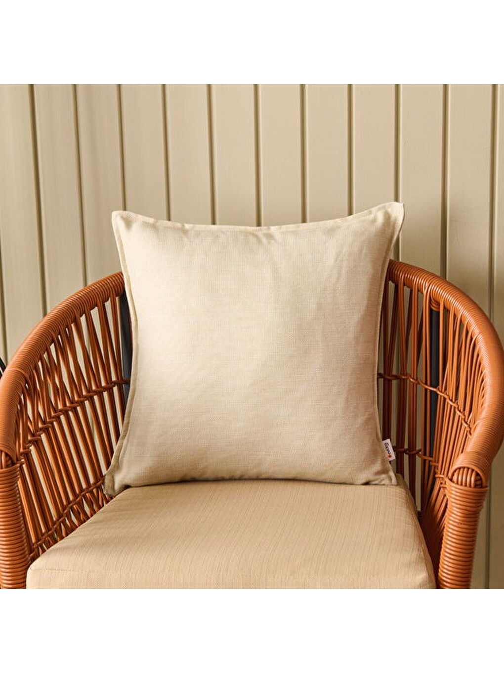 Soft Palm Breeze Haris Kırlent - Bej - 45x45 cm