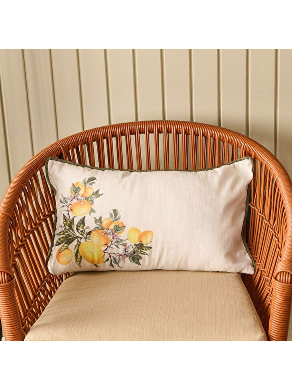 Soft Lime Cello Renata Kırlent - Ekru - 30x50 cm