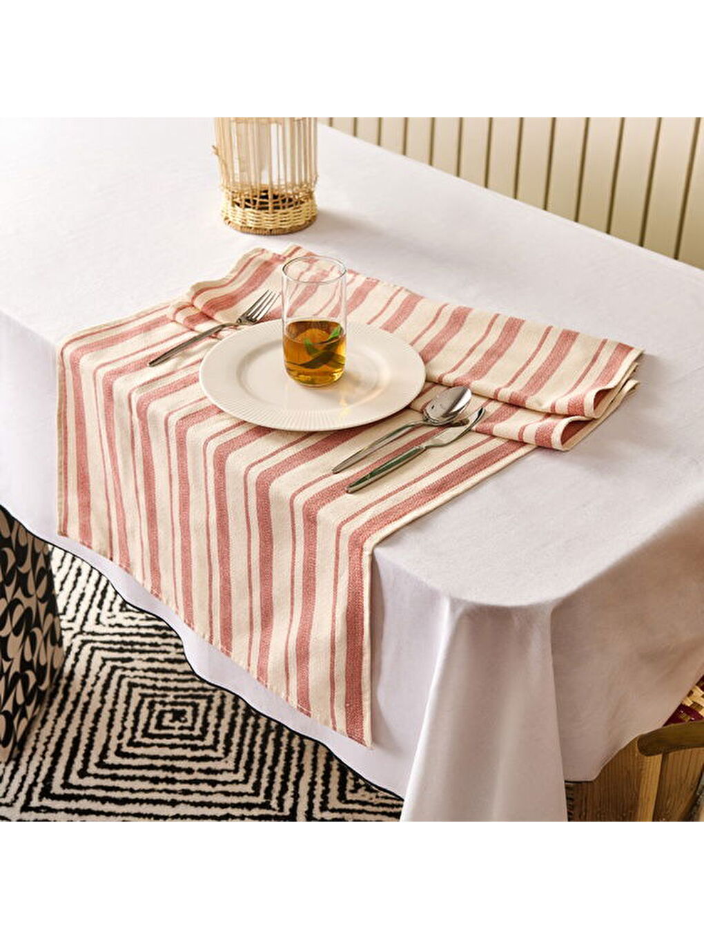 Lila Soft Alno Runner - Ekru / Kiremit - 50x140 cm-4