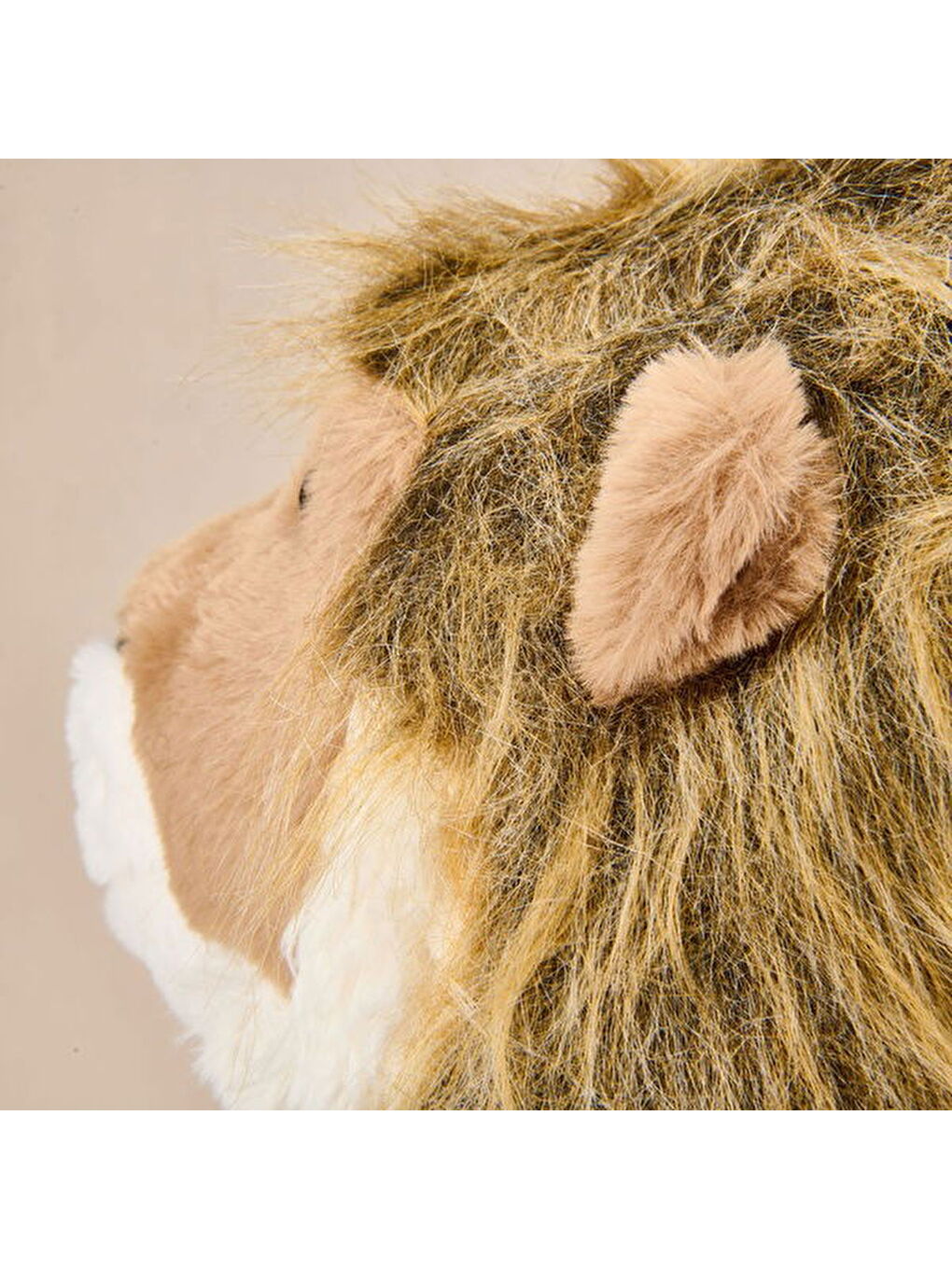 Soft Ormanların Kralı Aslan Figürlü Yastık - Kahverengi - 30x55 cm-1