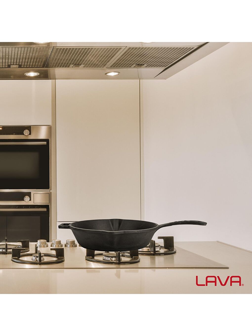 Siyah Yuvarlak Kızartma Tavası Döküm Demir Yekpare Saplı. Çap(Ø)24cm-6